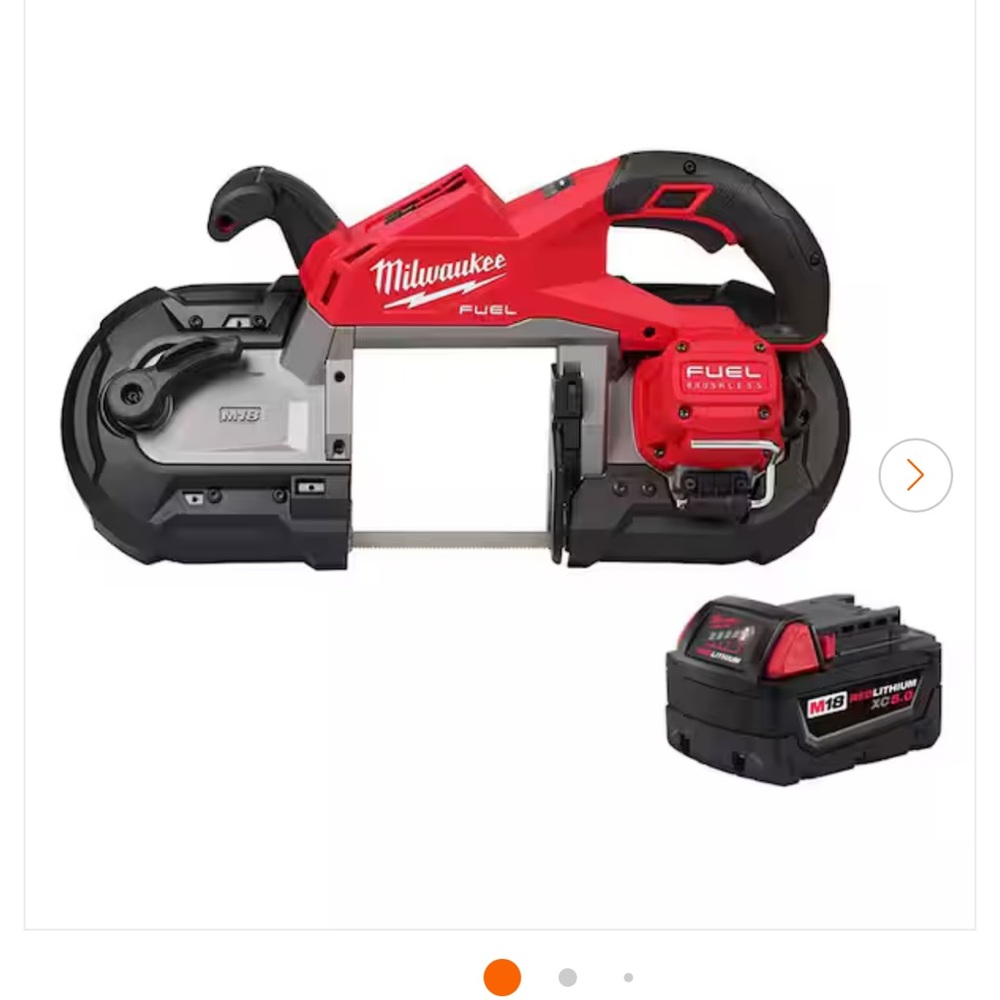 Milwaukee Red and Black Cordless Band Saw Kit